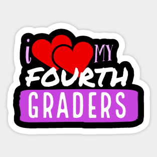 I Love My Fourth Graders V5 Sticker